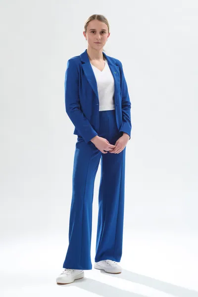 Elektrisch blauw kostuum, aanzicht 1